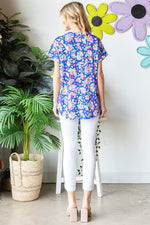 Load image into Gallery viewer, Blue Breeze Floral Top
