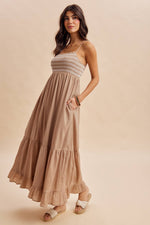 Load image into Gallery viewer, Alyssa Smocked Maxi Dress
