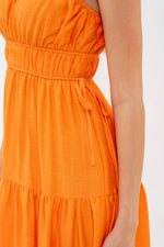 Load image into Gallery viewer, Cantaloupe Tiered Midi Dress
