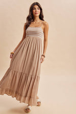 Load image into Gallery viewer, Alyssa Smocked Maxi Dress
