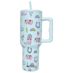 Load image into Gallery viewer, Lucky Girl Western Tumbler with Handle
