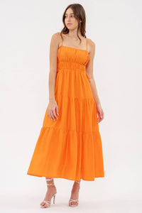 Cantaloupe Tiered Midi Dress