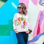 Load image into Gallery viewer, Jesus Loves You Graphic Sweatshirt
