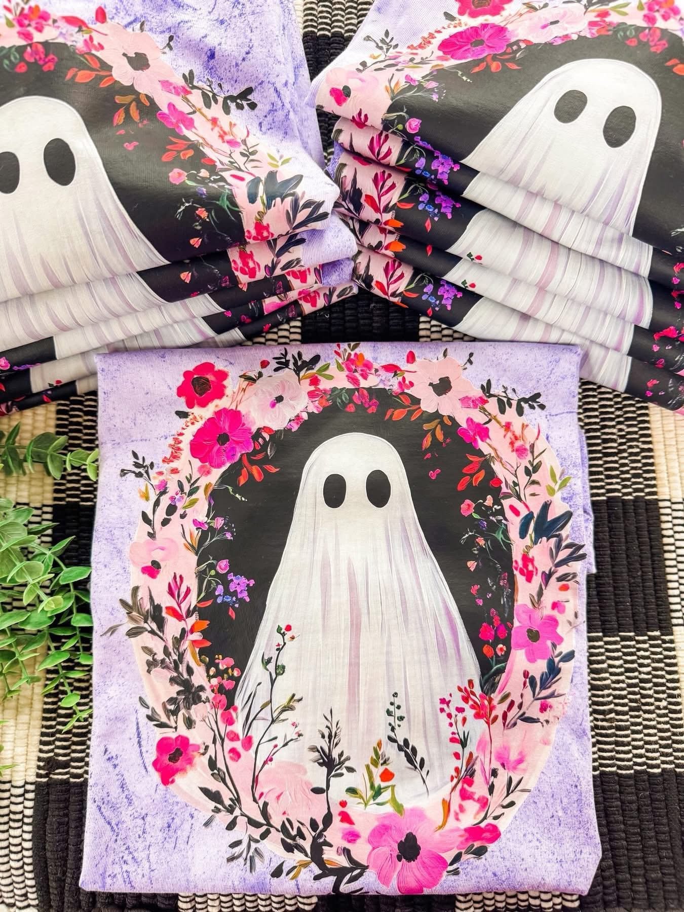 Spooky Floral Ghost Graphic Tee