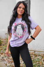 Load image into Gallery viewer, Spooky Floral Ghost Graphic Tee
