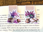 Load image into Gallery viewer, Lavender Floral with Open Book Magnetic Bookmark
